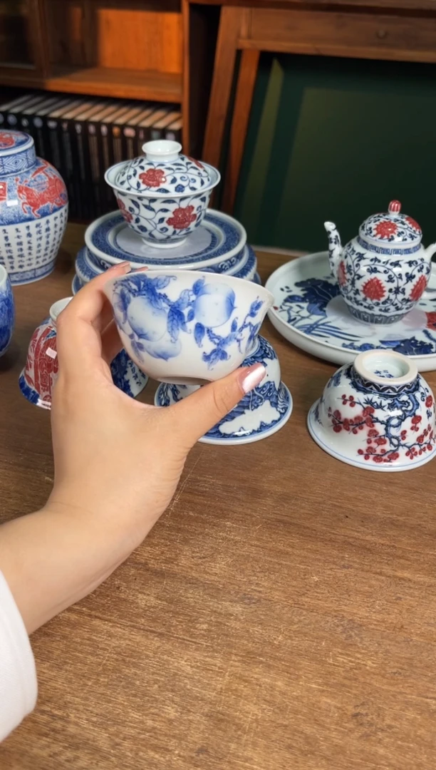 十方雨后|青花九桃杯