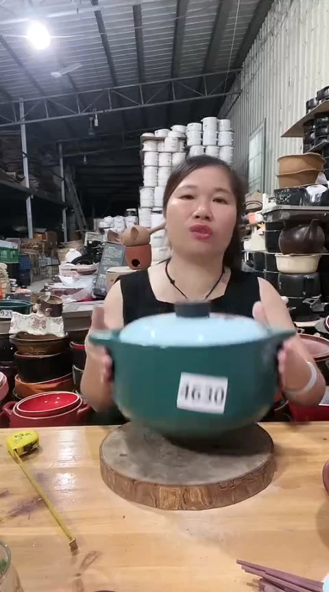 4630瑕疵绿锅带盖