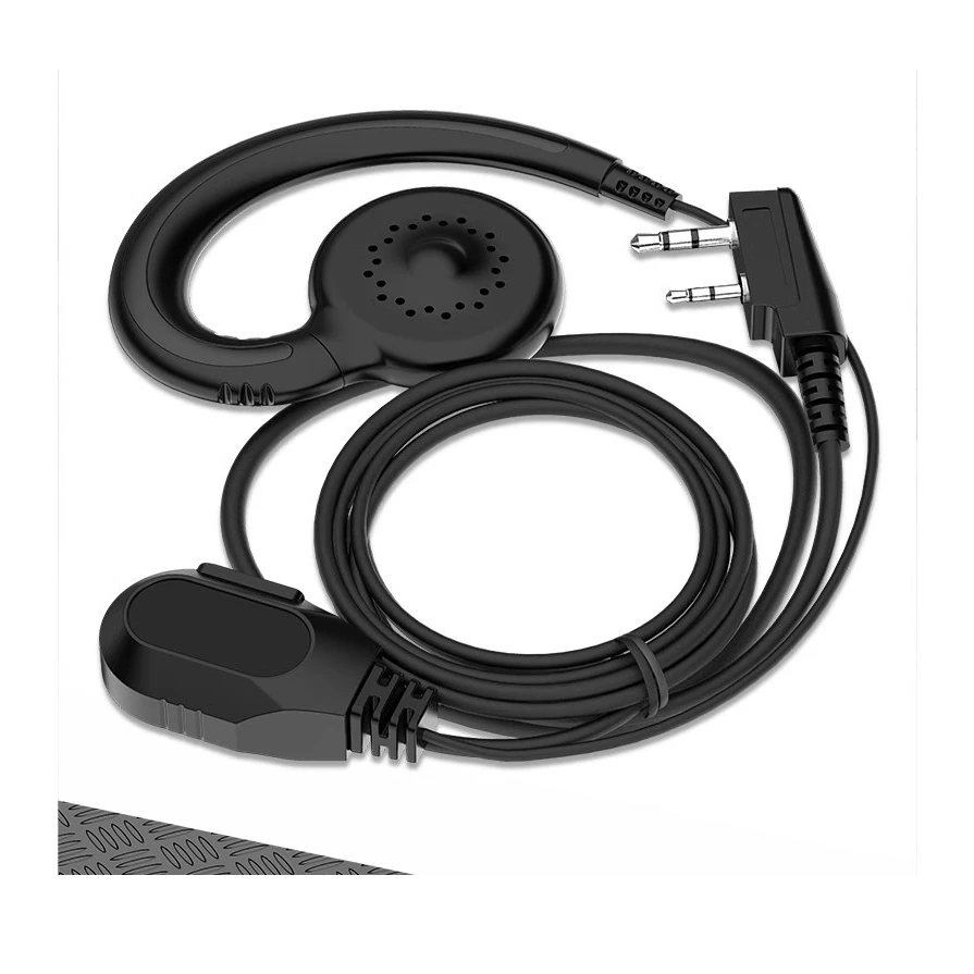 对讲机耳机配件领夹式久戴不痛对讲高档耳挂通用K头对讲机耳机线