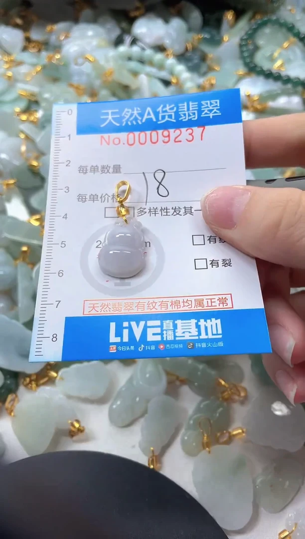 颈饰未镶嵌翡翠净货挂件-9237