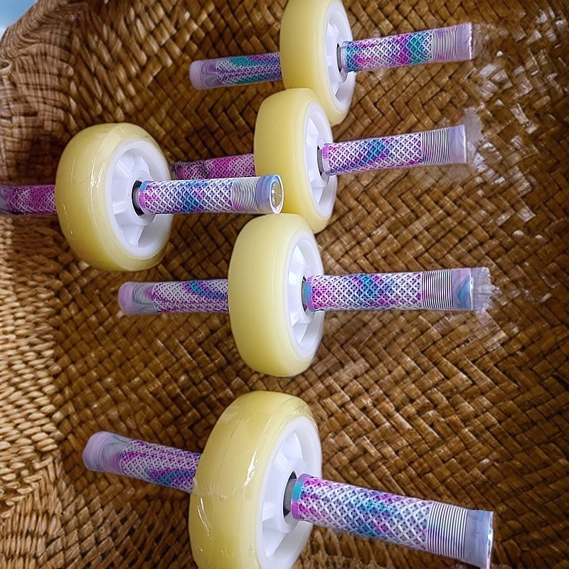 健腹轮，牛筋轮六寸直径15厘米，手柄304不锈钢材质