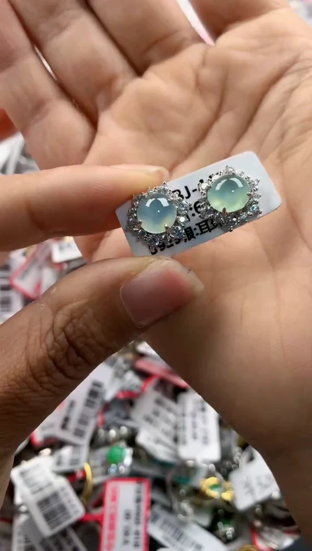 银S925镶嵌戒指翡翠9999     5