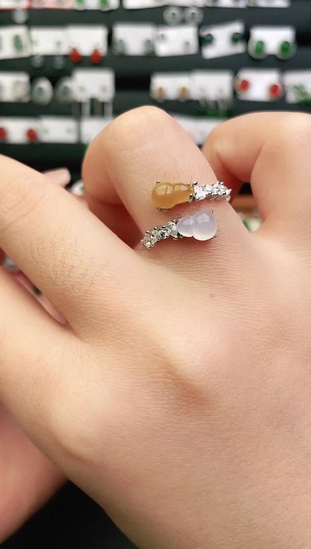 银S925镶嵌戒指翡翠0