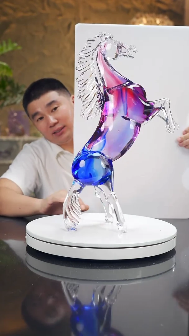 摆件设计款金红蓝立马摆件