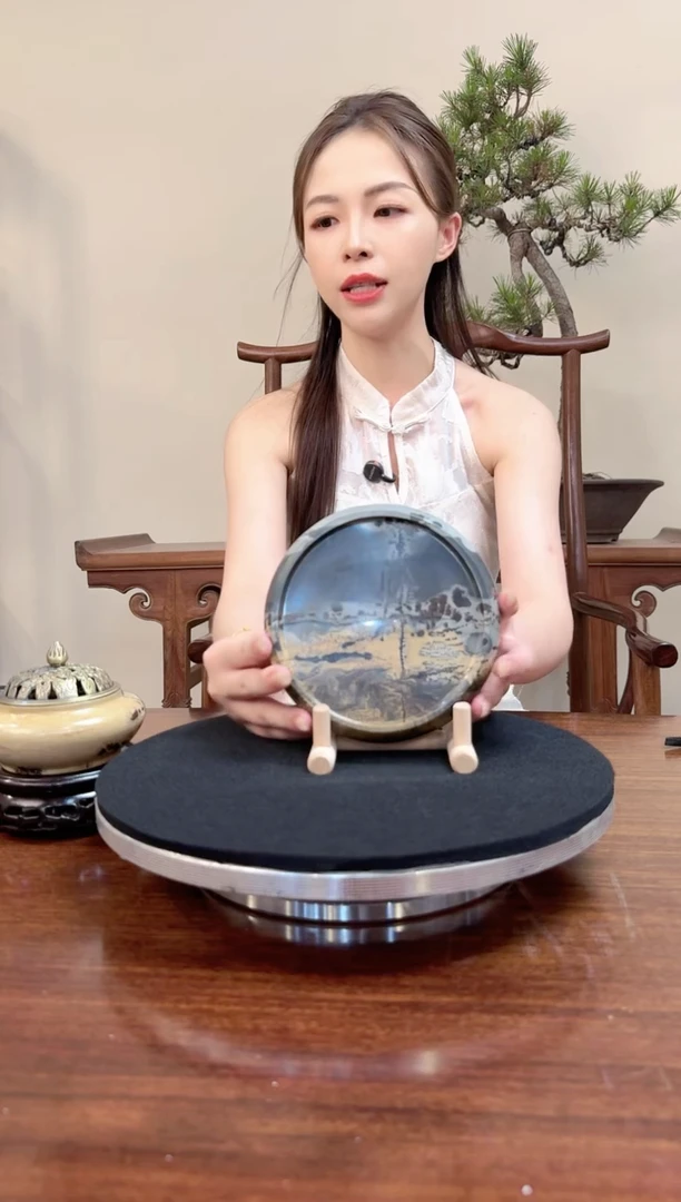 国画石精美壶承一石一景