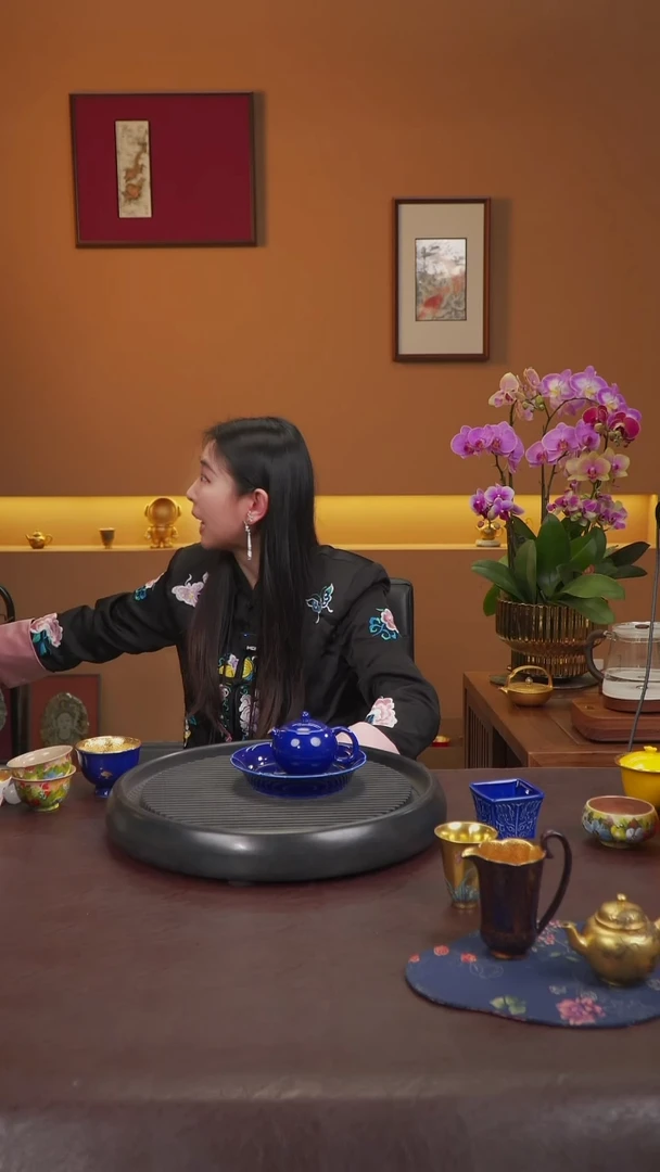 【闪购商品】杯【宜景窑天目釉鎏金】信字杯