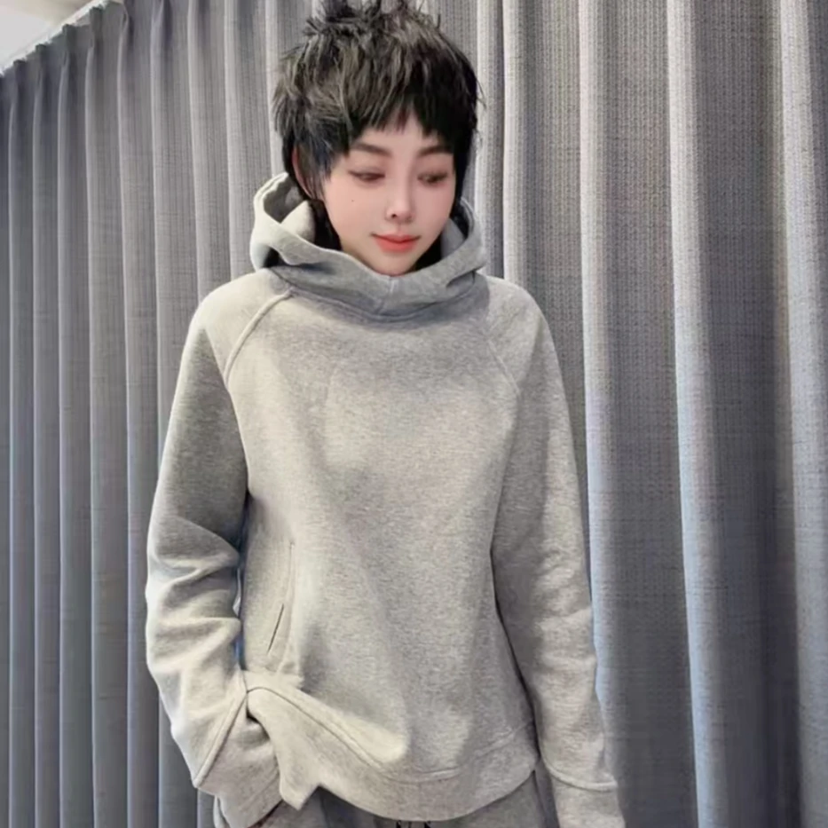 时尚款欧姐家灰色不等式卫衣