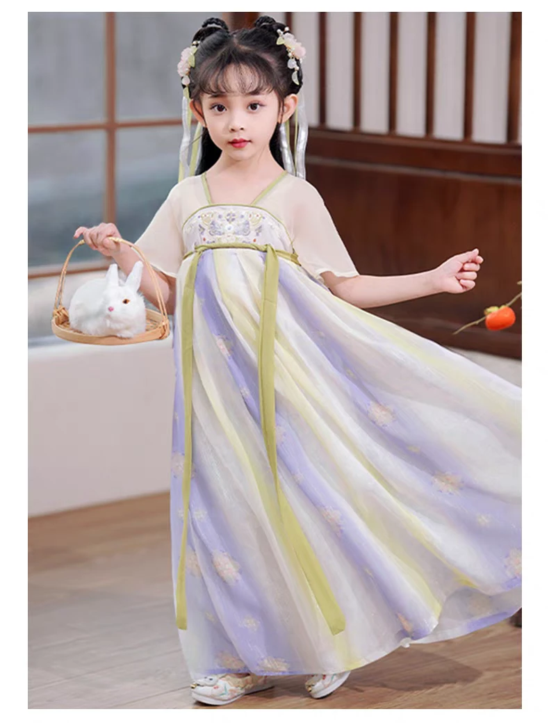 儿童汉服俩个颜色不退换