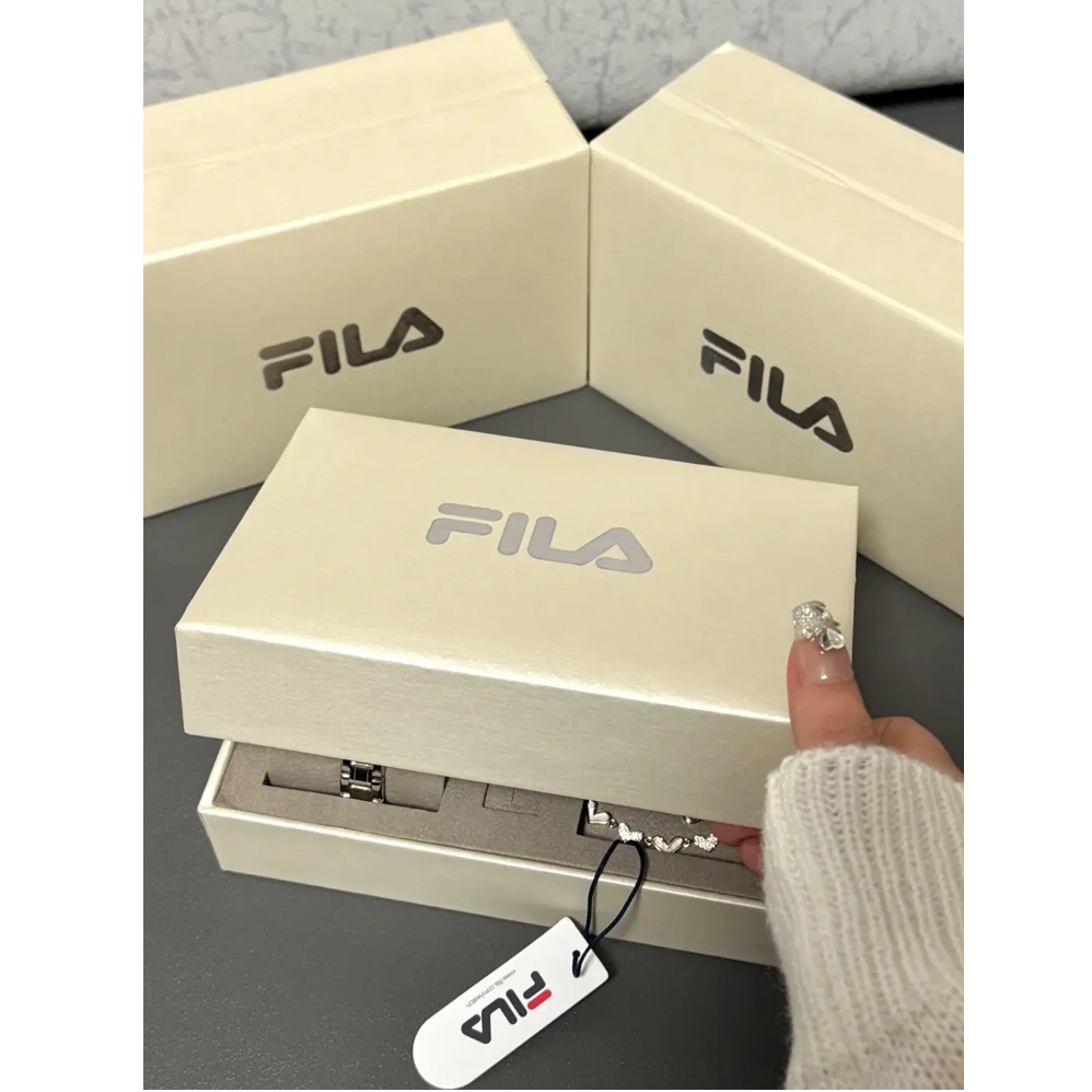 FILA斐乐经典系列女士手表轻奢小众小圆表送女生生日礼物腕表礼盒
