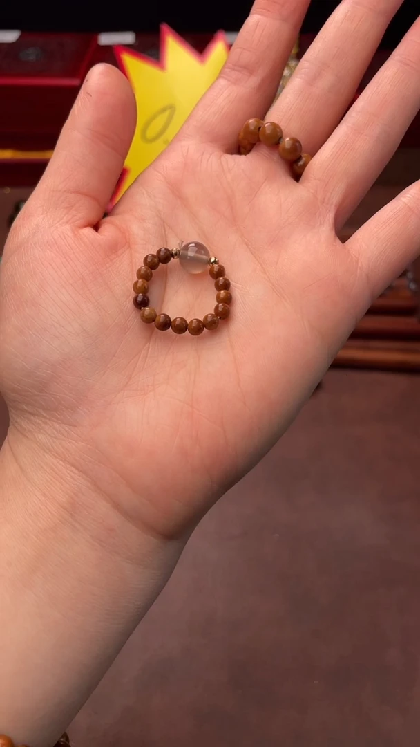 非洲檀香无事牌库克指戒小圈