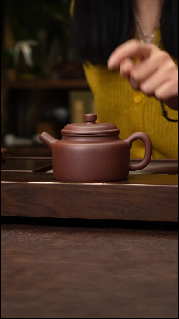 茶壶紫砂底槽清德钟220cc左右