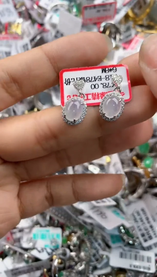 银S925镶嵌戒指翡翠444---3