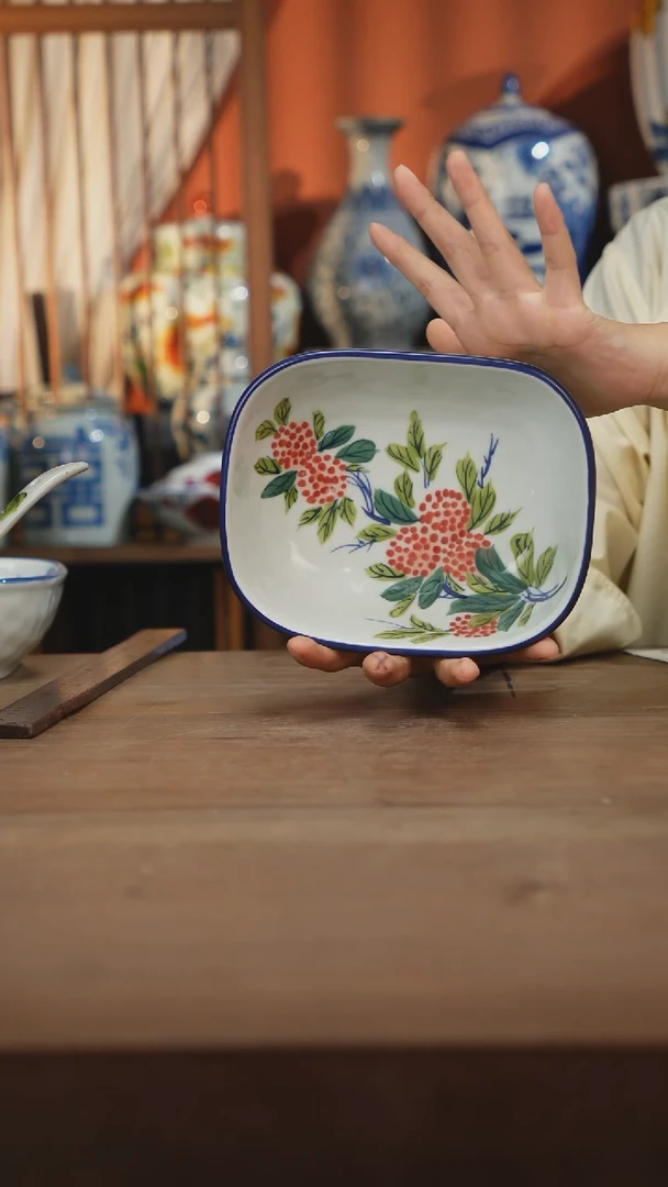 瓷片景德镇设计师釉下手绘陶瓷餐具