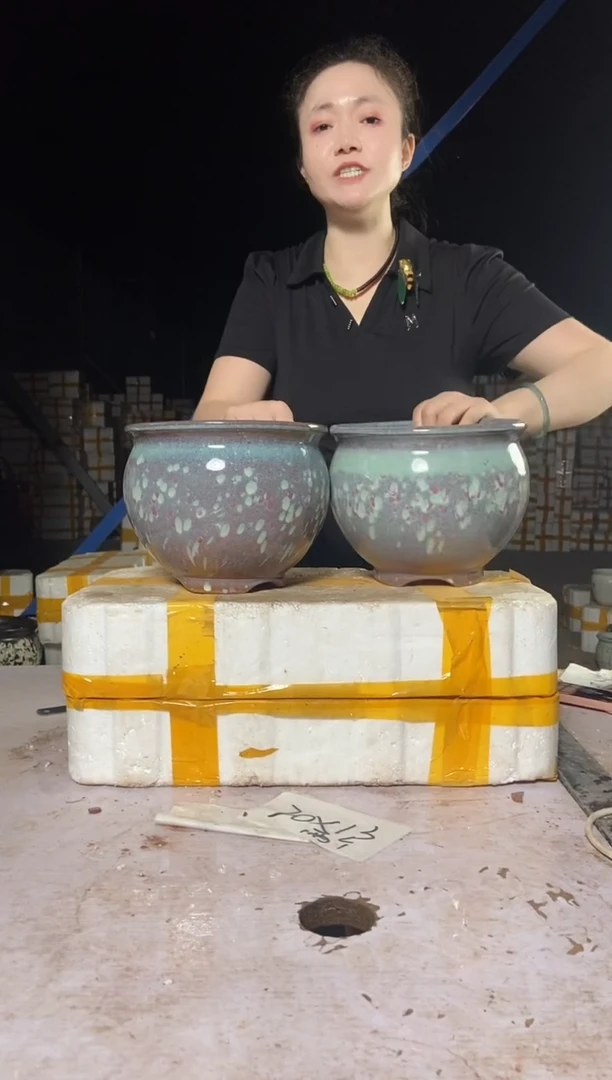 宜兴紫砂粗陶花盆20/17