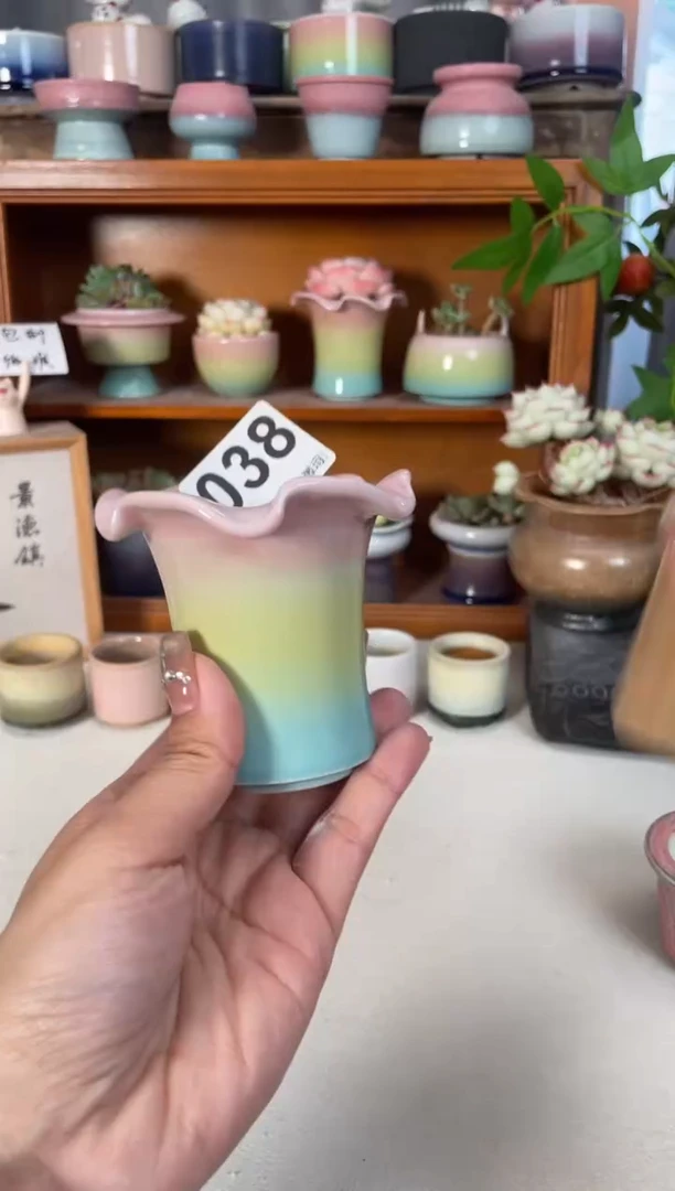 瓷片038知木小芳花盆