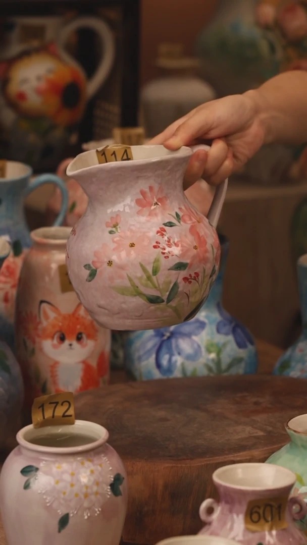 陶瓷114景德镇设计师手作花器摆件侘寂风