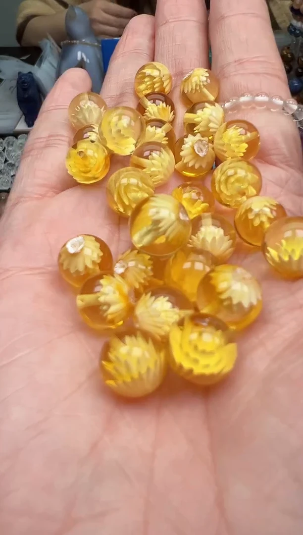 琥珀颈饰未镶嵌26a多样性发其一/12.24/一单一颗9MM