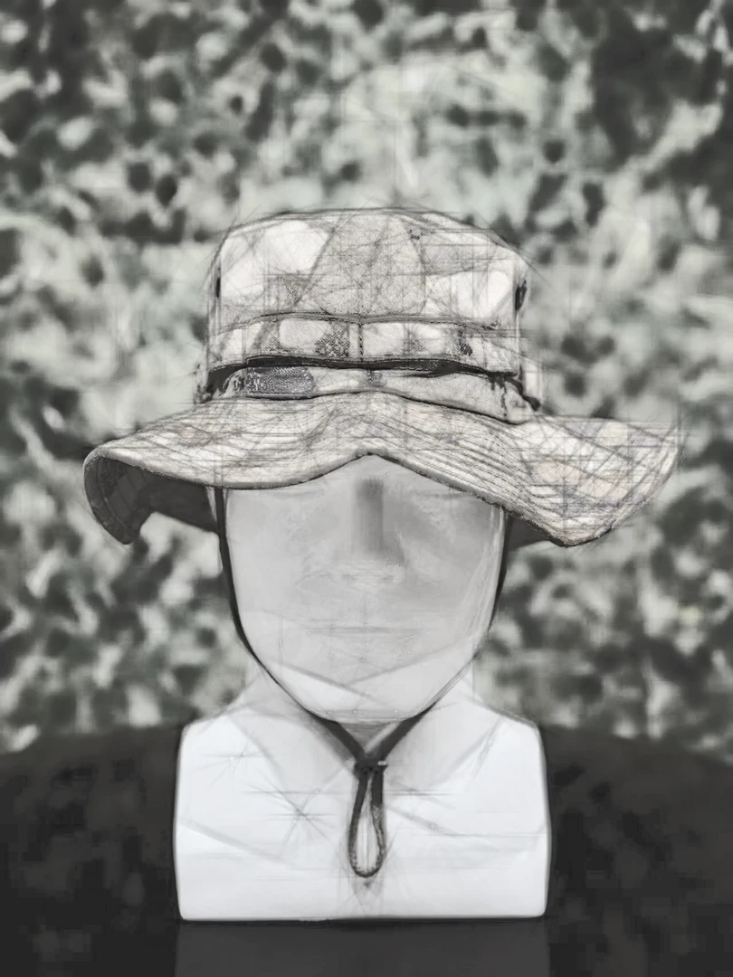 户外圆顶迷彩圆边遮阳登山骑行钓鱼透气野营防晒防紫外线遮阳帽