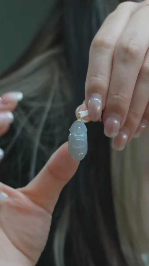 【闪购商品】和田玉吊坠18K金镶嵌K7