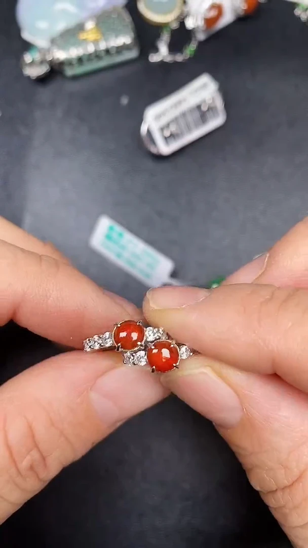 银S925镶嵌戒指翡翠2920