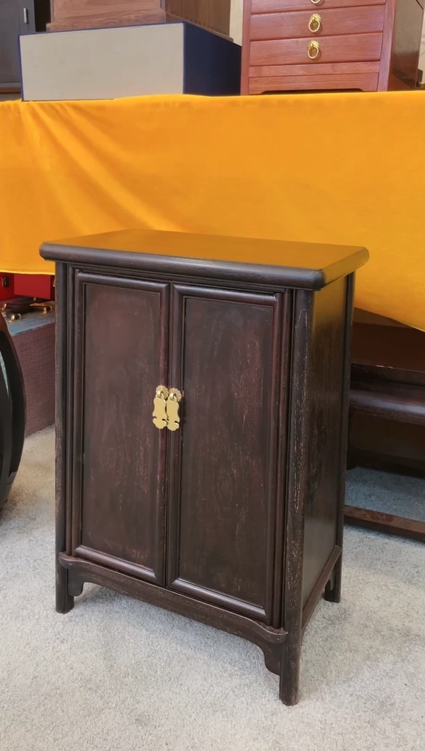 【闪购商品】木小叶紫檀 面条柜尺寸42*24*60微瑕
