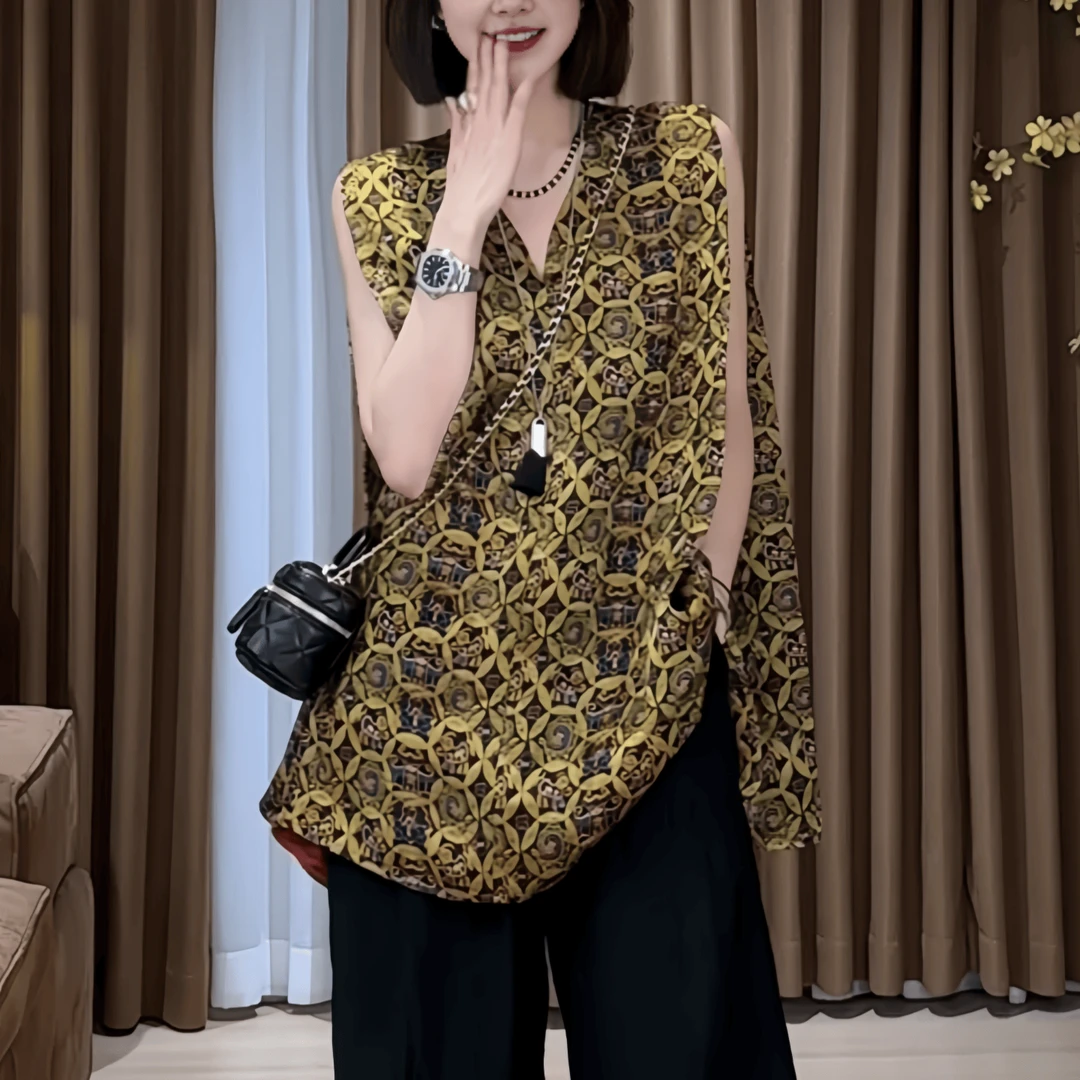 女2025夏季大码胖MM宽松显瘦背心潮