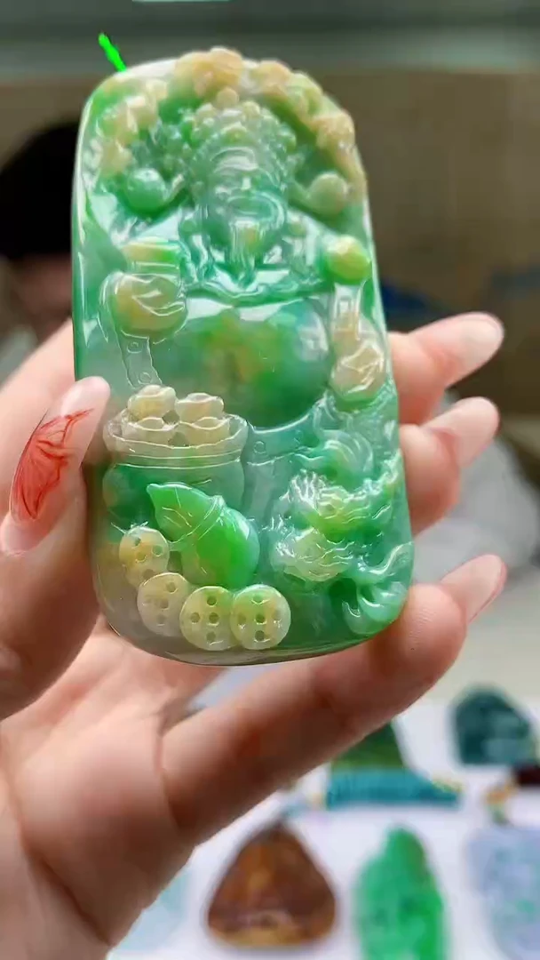 【闪购商品】定制翡翠未镶嵌5028ty-毛货挂件164