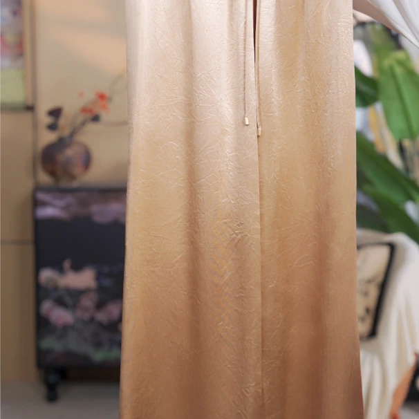 芹 新中式风 6A级 提花三色裤子 363524 【100醋酸段】