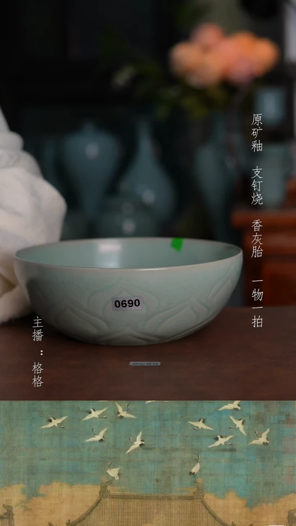 摆件青绿釉釉手工17cm全品
