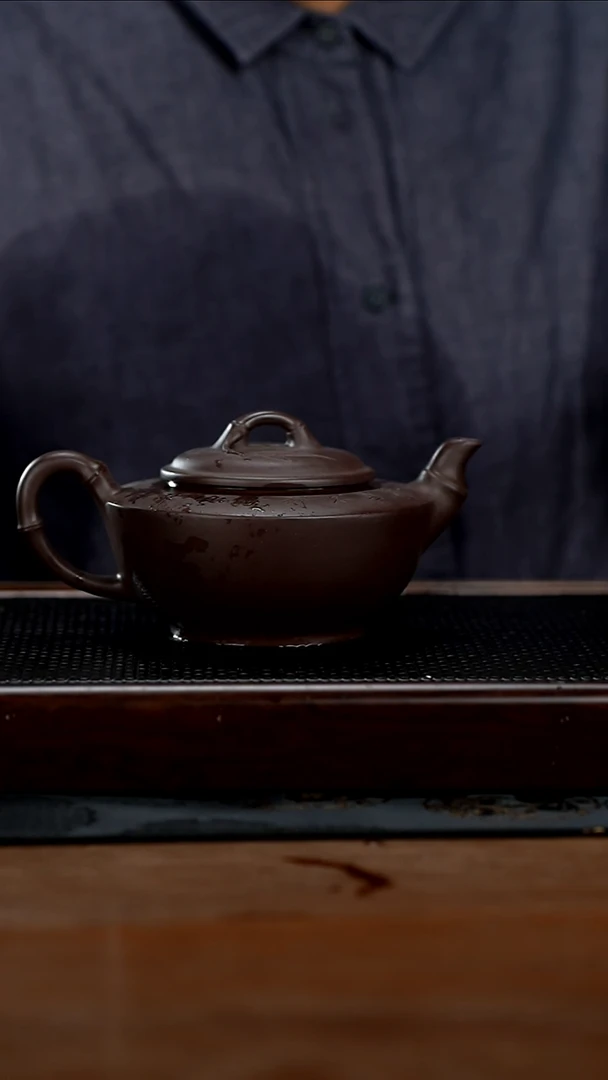 茶壶紫砂450cc黄龙山原矿紫泥碗桃33