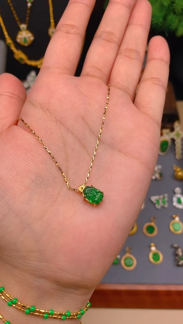 【闪购商品】翡翠吊坠(不含链)银S925镶嵌貔貅潘多拉