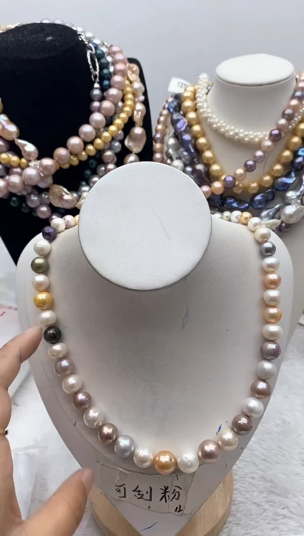 淡水珍珠钛钢颈饰85