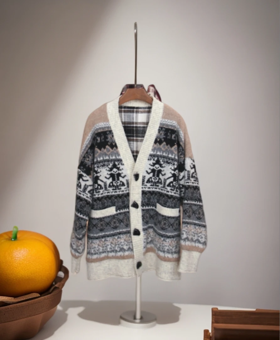 女士针织开衫7601