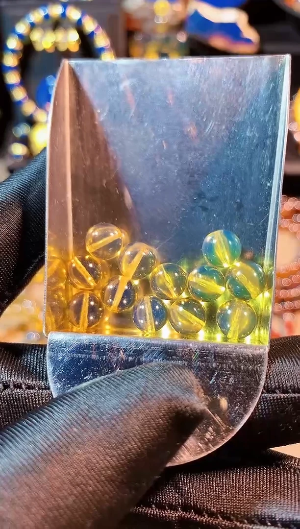 琥珀未镶嵌珠宝奇石蓝珀7mm单颗