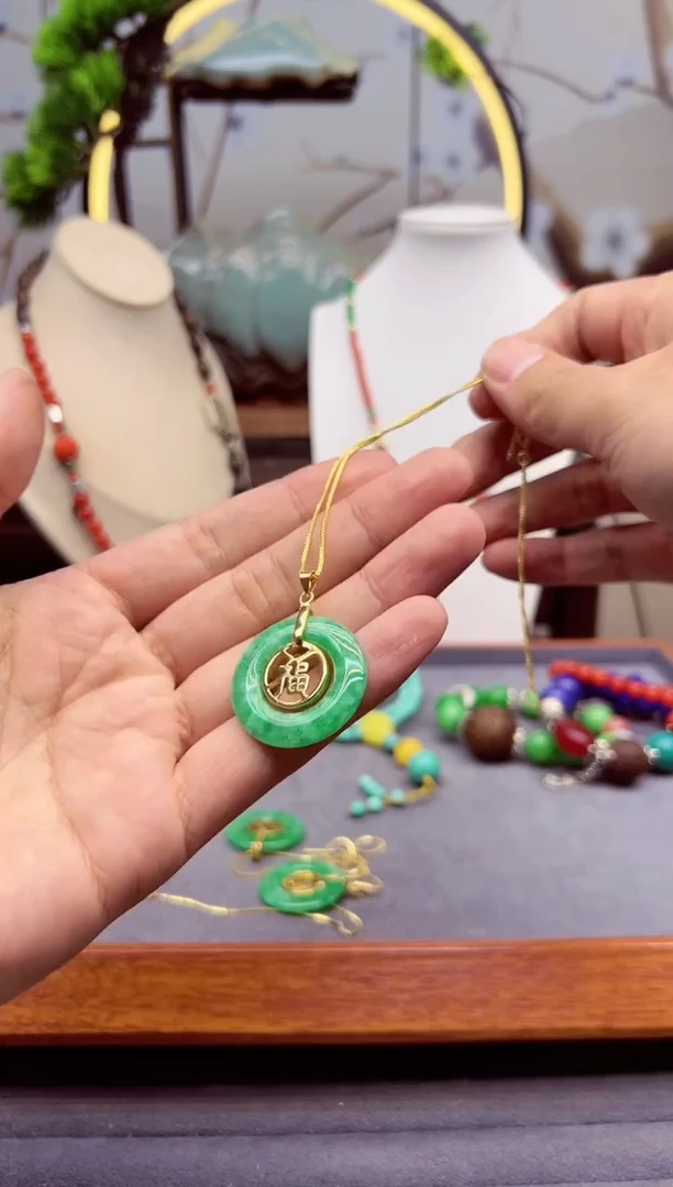 【闪购商品】翡翠手链14K金镶嵌qx1`````