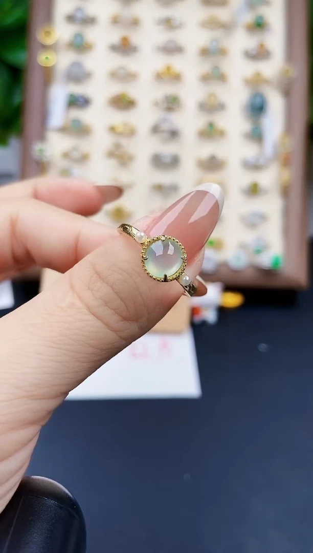 银S925镶嵌戒指翡翠12