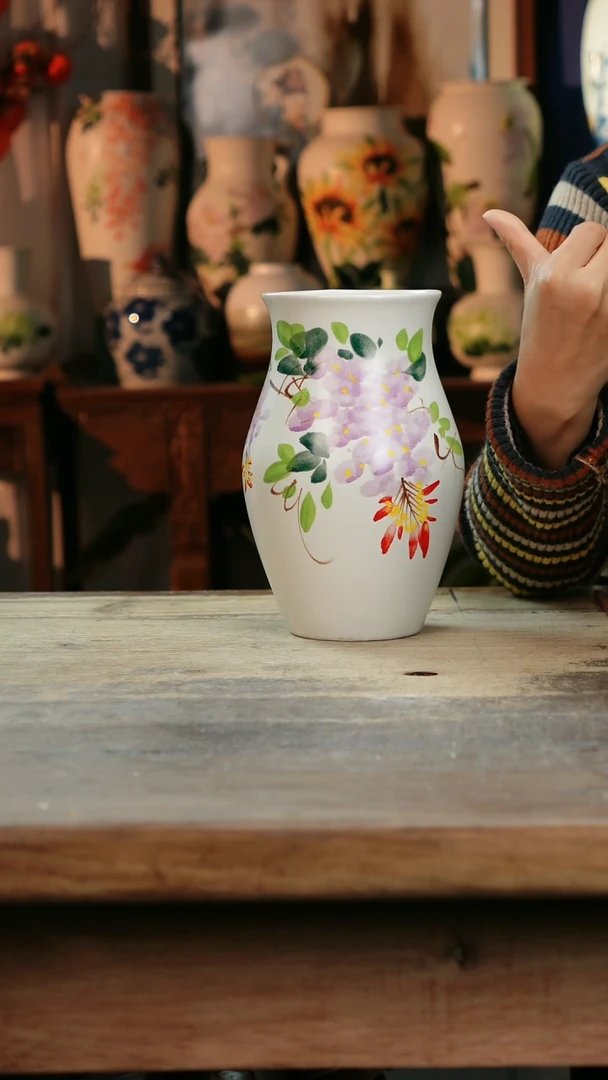 【闪购商品】瓷片景德镇纯手工釉下彩精品花瓶