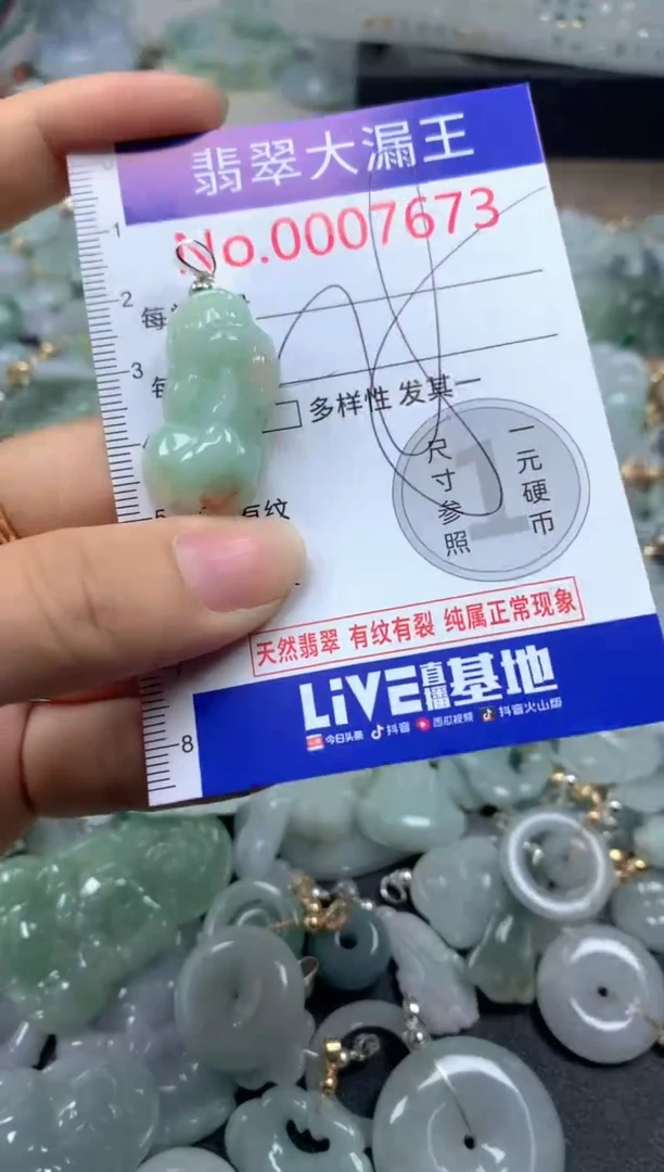 翡翠未镶嵌吊坠(不含链)7673