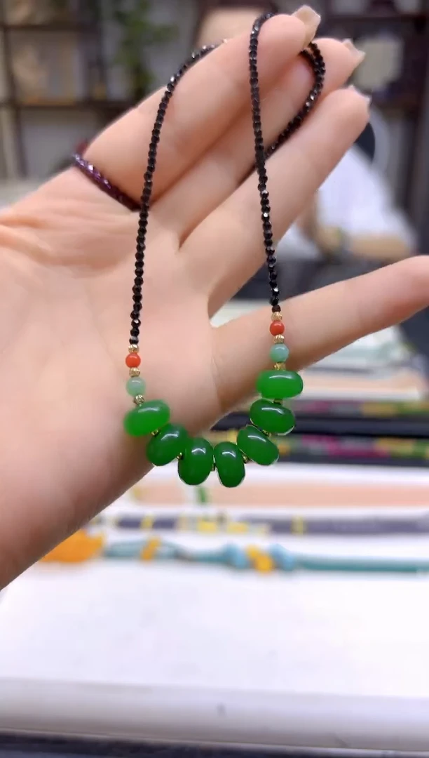 翡翠未镶嵌颈饰DIY款X365