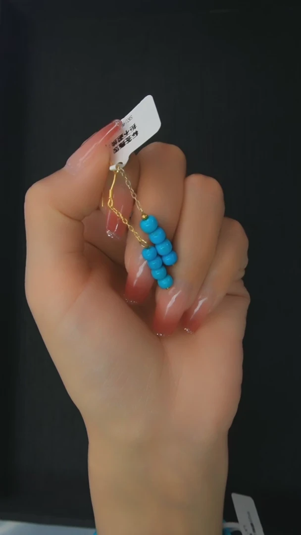 【闪购商品】绿松石耳环银S925镶嵌发货一件