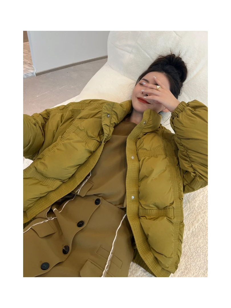 【反季特惠】皮筋褶皱设计感90白鸭绒羽绒服7080