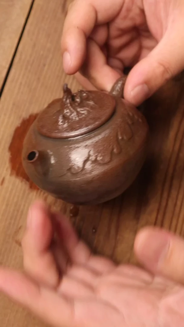 茶壶紫砂火焰山150cc 古法柴烧