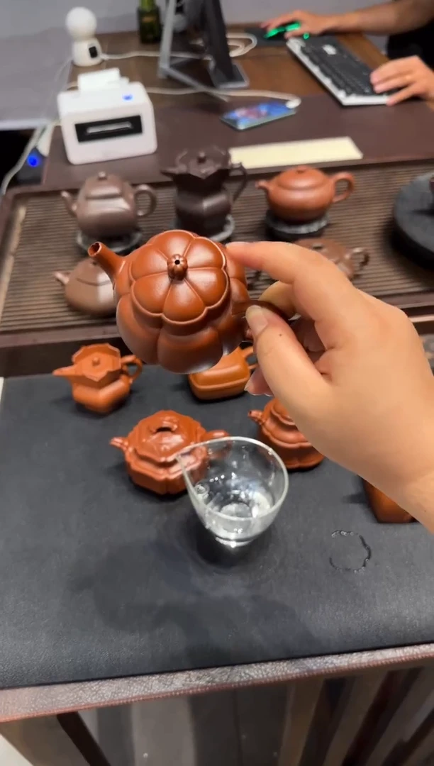 茶壶紫砂F****r繁花 朱泥