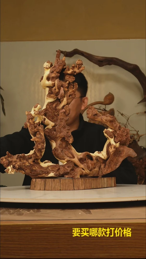 木∴*见根雕摆件421