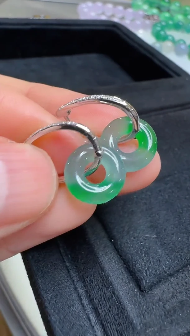 【闪购商品】翡翠耳饰18K金镶嵌多样性团购发一件