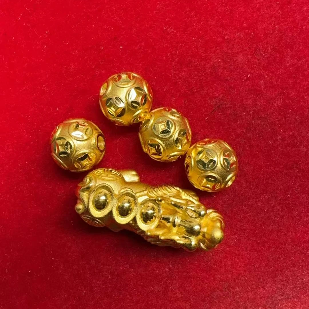 8.92g足金999貔貅金珠4