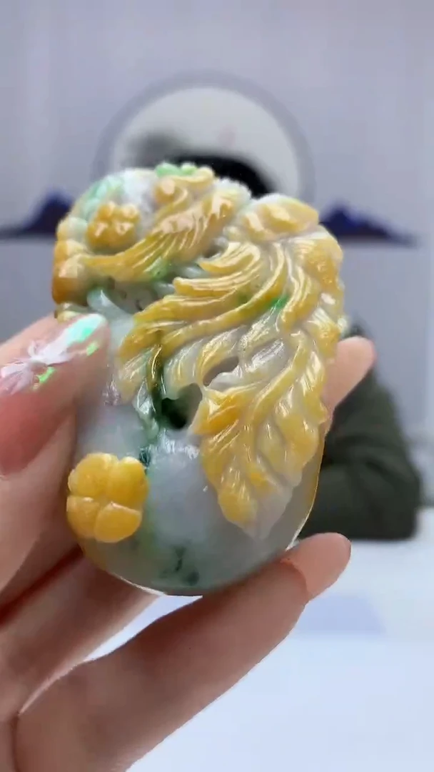 【闪购商品】定制翡翠未镶嵌5152DD-毛货挂件19