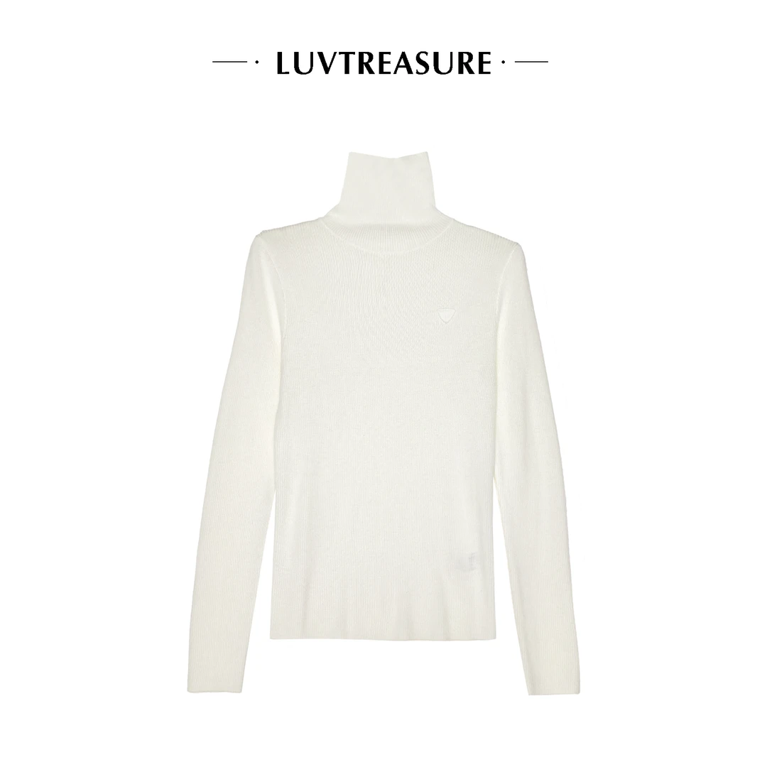 LTS高领小标修身显瘦针织衫4086