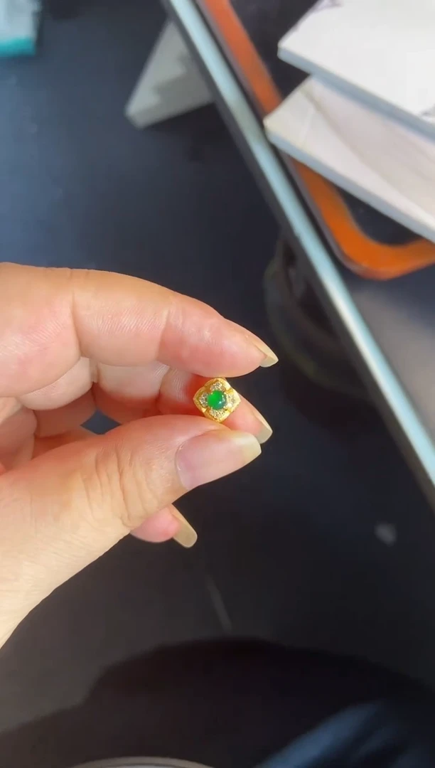 吊坠(不含链)银S925镶嵌翡翠1