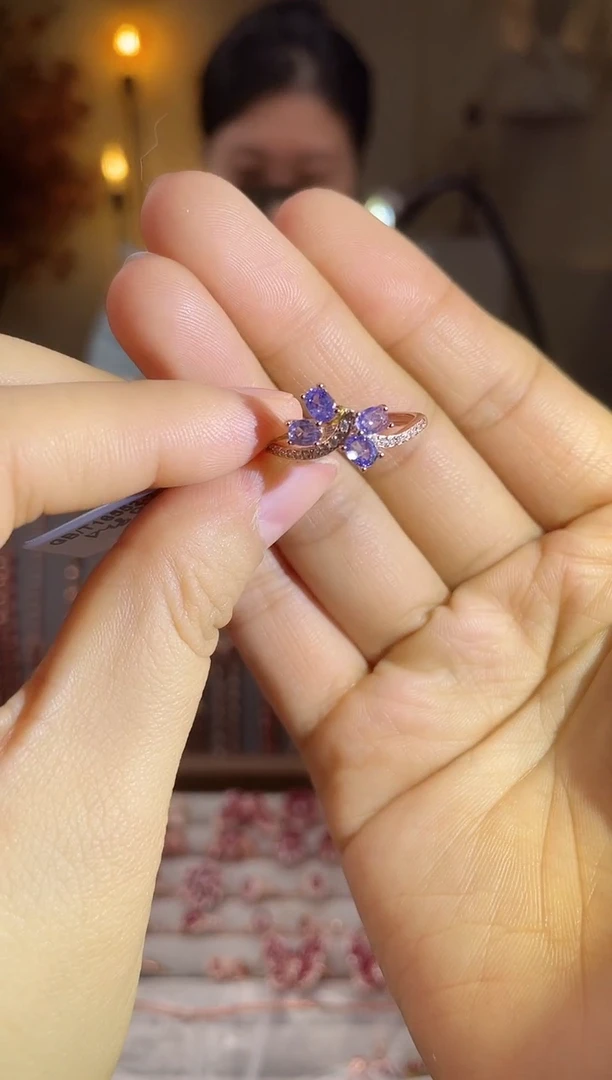 银S925镶嵌手饰坦桑石手饰